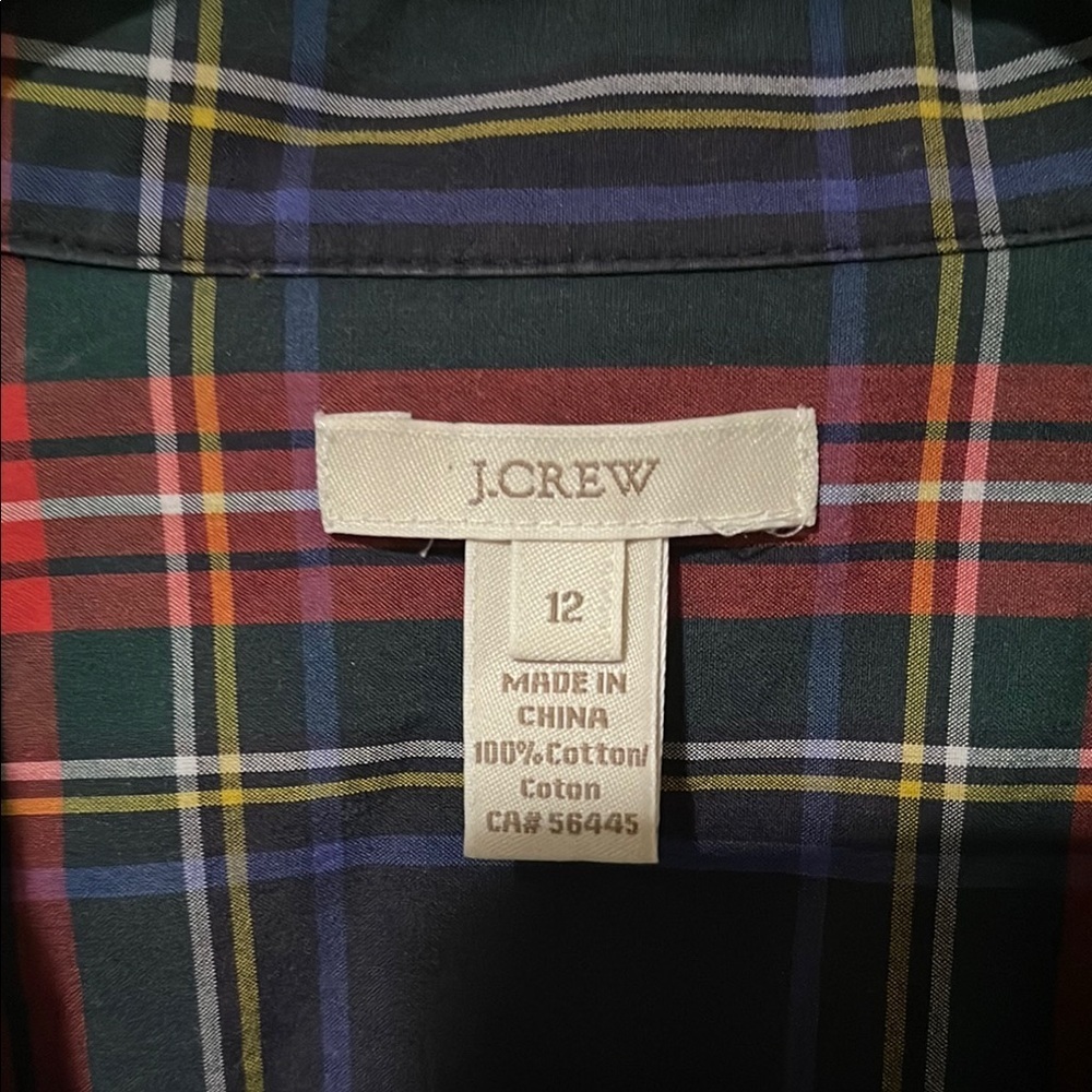 J. Crew Plaid Blouse - Red and Blue - Picture 6 of 7
